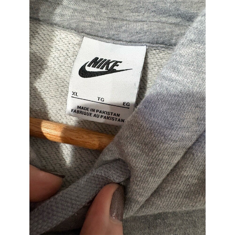 Nike Sportswear Club Fleece Hoodie Mens XL Gray Heather Futura Logo - Picture 7 of 8